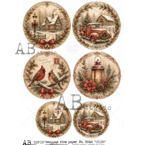 Ryžový papier na decoupage AB8068