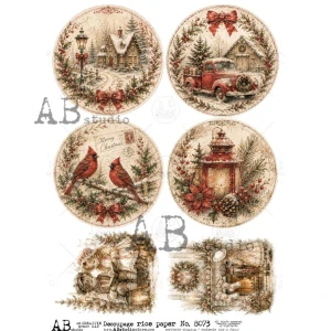 Ryžový papier na decoupage AB8073