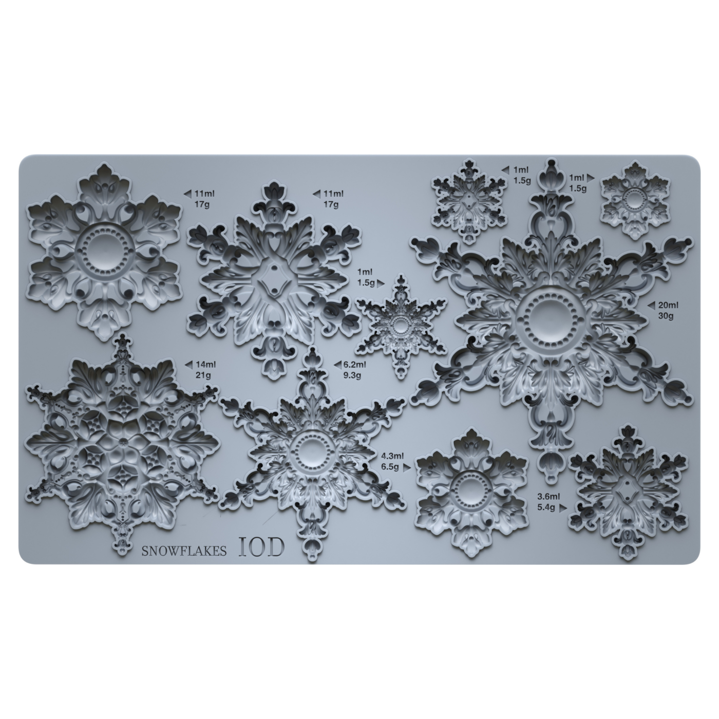 IOD silikónová forma Snowflakes