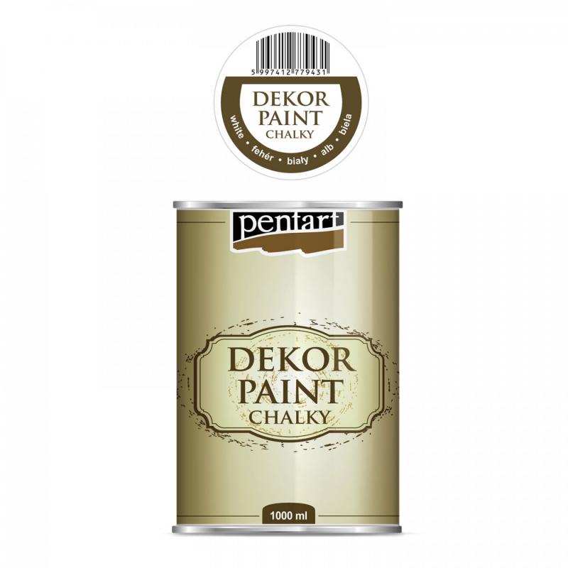 Dekor Paint Soft kriedová farba, biela, 1 l