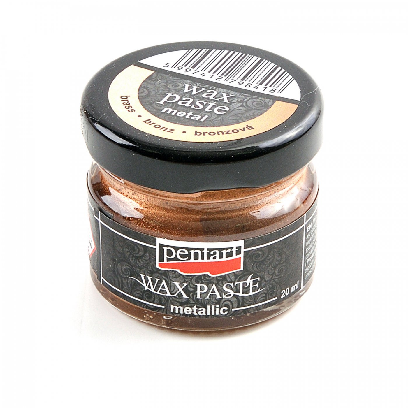 Metalická vosková pasta, 20 ml, bronzová