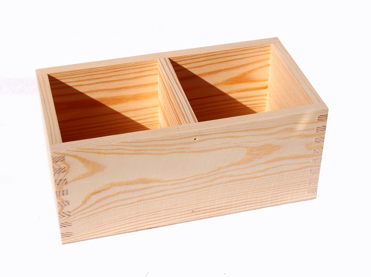 Drevený box, dvojpriečinkový