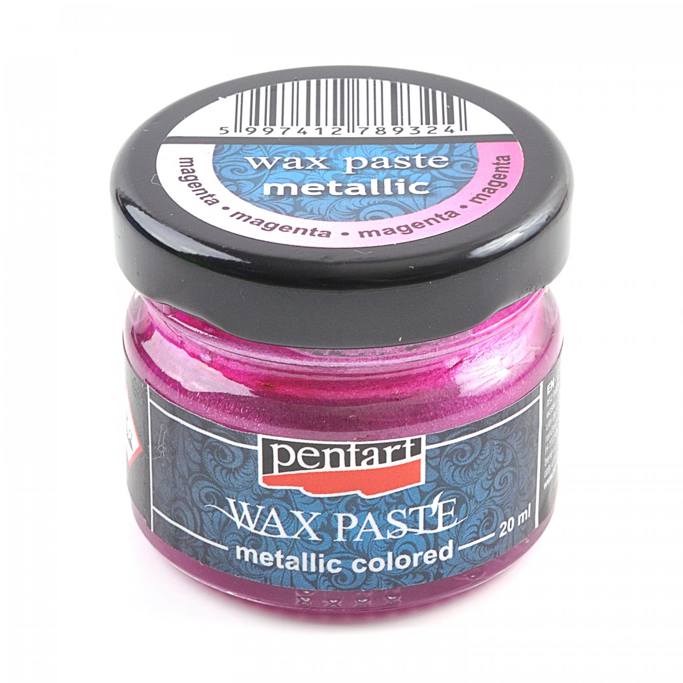 Metalická vosková pasta, 20 ml, magenta