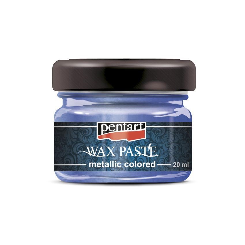 Metalická vosková pasta, 20 ml, modrá