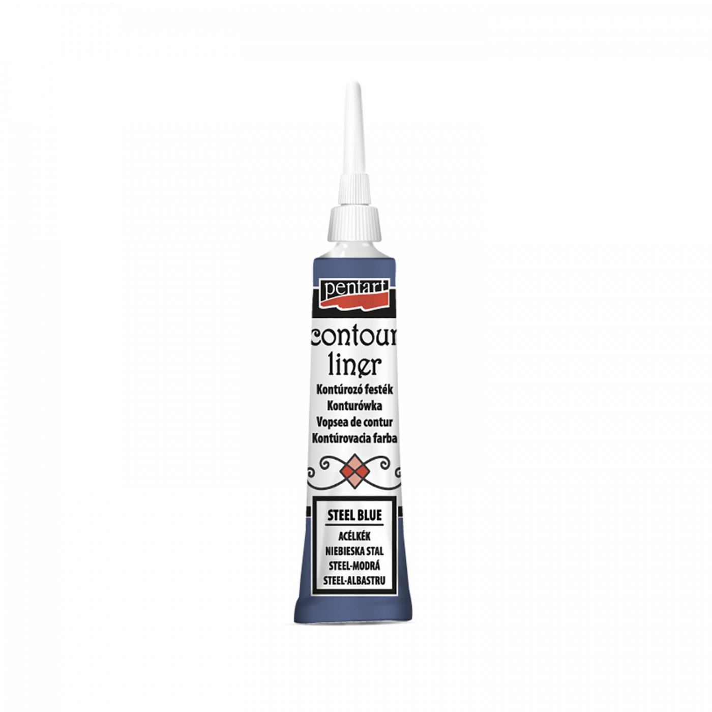 Kontúrovacia farba, metalická, ocelovo modrá, 20 ml