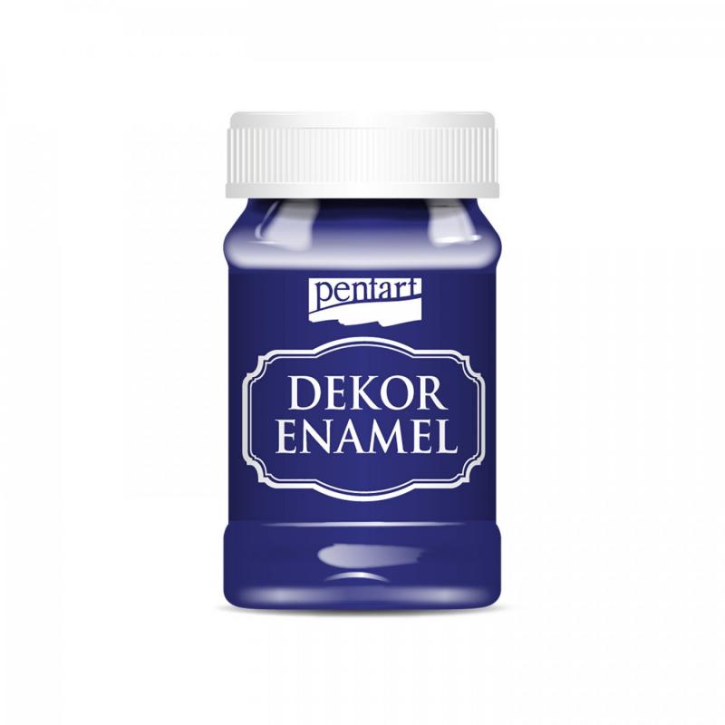 Dekoračný smalt, tmavomodrá, 100 ml