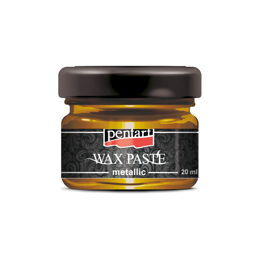 Metalická vosková pasta, 20 ml, medová zlatá