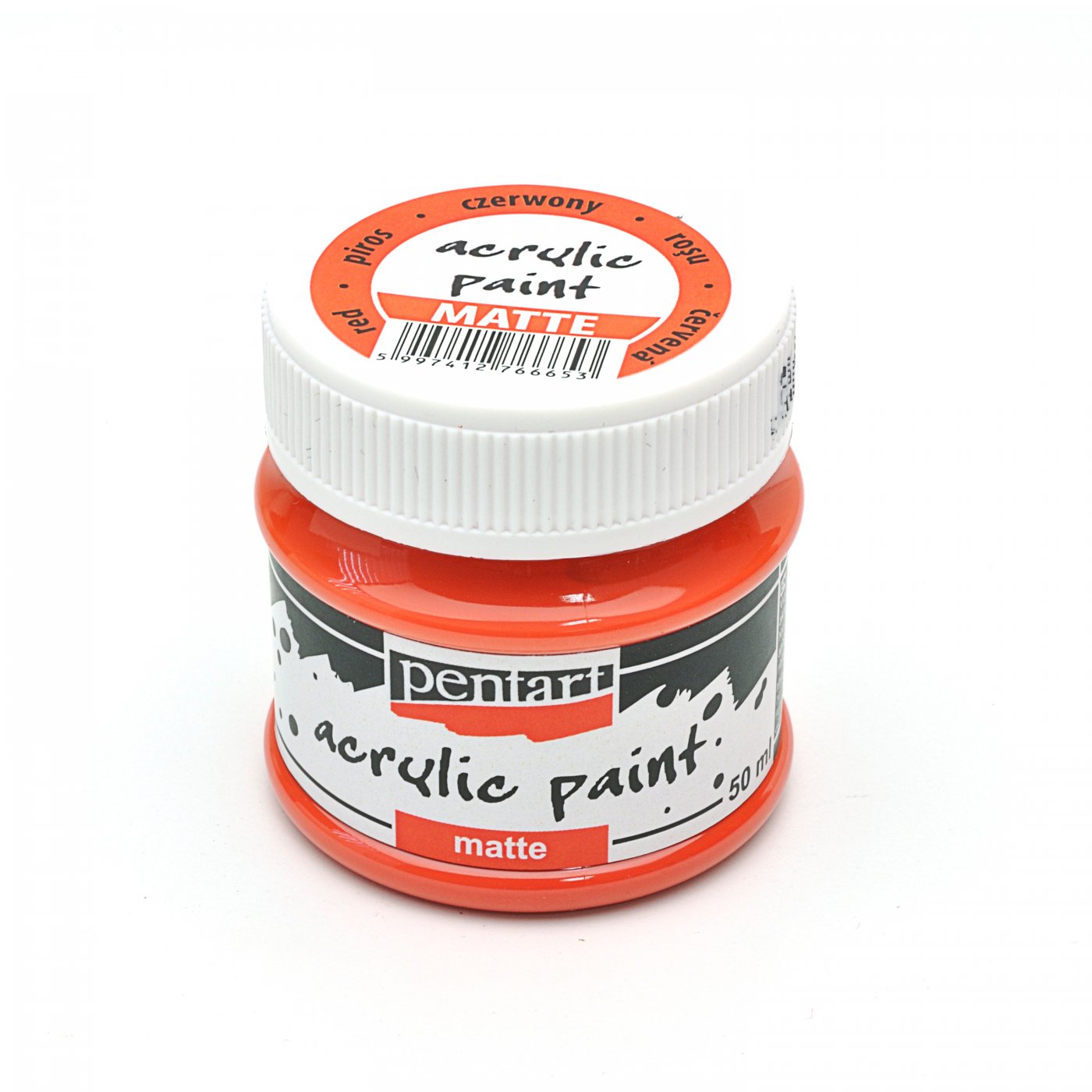PENTART akr. farba, matná, 50ml, červená