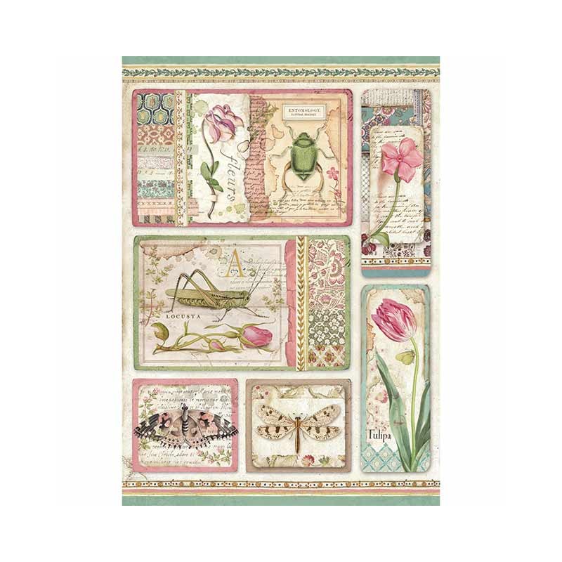 Ryžový papier A4 Botanic cards