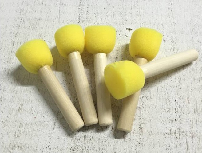 Tupovací štetec penový 5-set, 3 cm