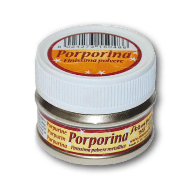 Metalický pigmentový prášok, porporina, strieborná, 15 ml