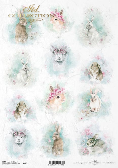 Ryžový papier na decoupage ITD-R1671