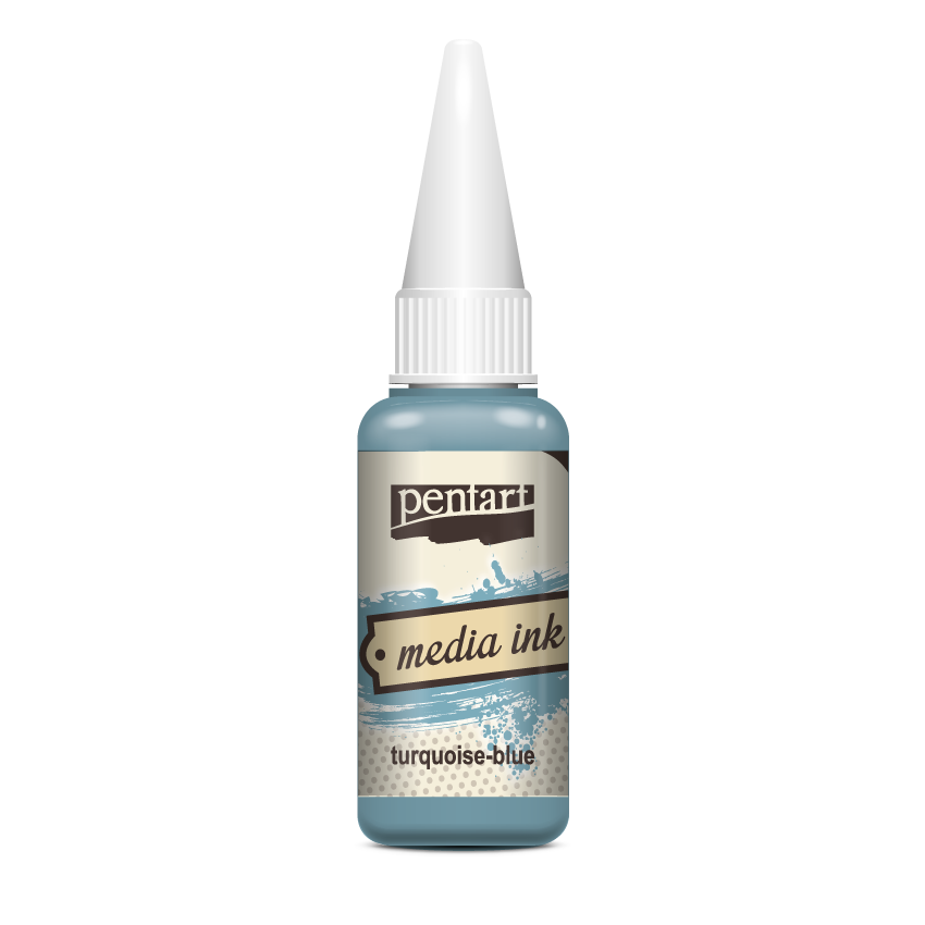 Media ink turquoise blue