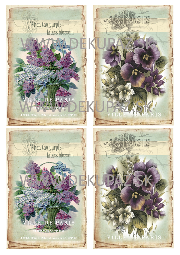  Ryžový papier na decoupage 