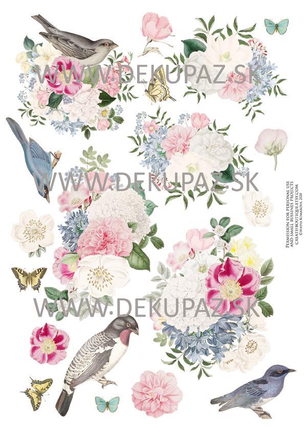 Ryžový papier na decoupage 