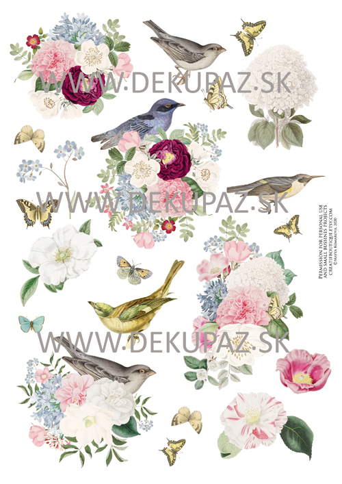  Ryžový papier na decoupage 
