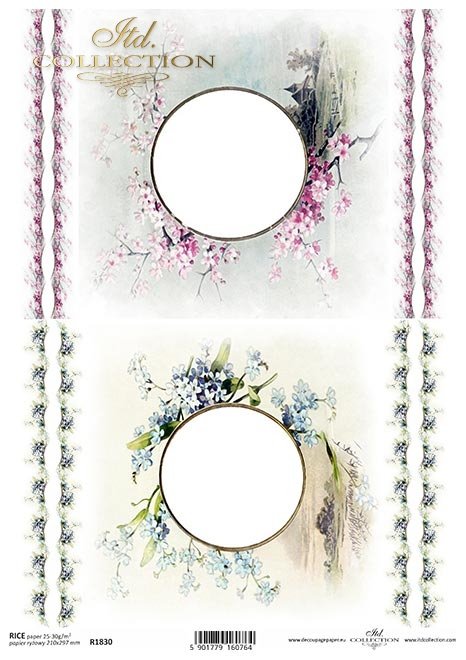 Ryžový papier na decoupage ITD-R1830