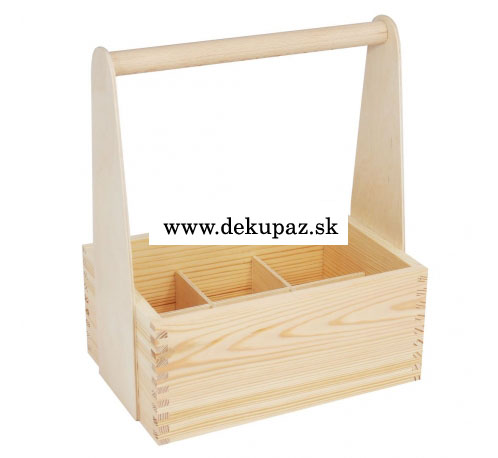 Drevená prepravka, 6 priečinková