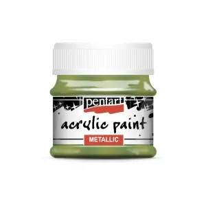 Akrylová farba, metalická, 50 ml, zelená