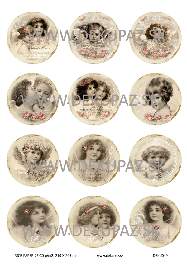  Ryžový papier na decoupage 