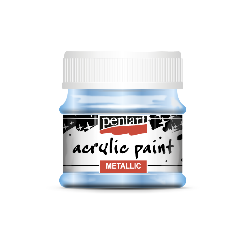 Akrylová farba, metalická, 50 ml, light blue