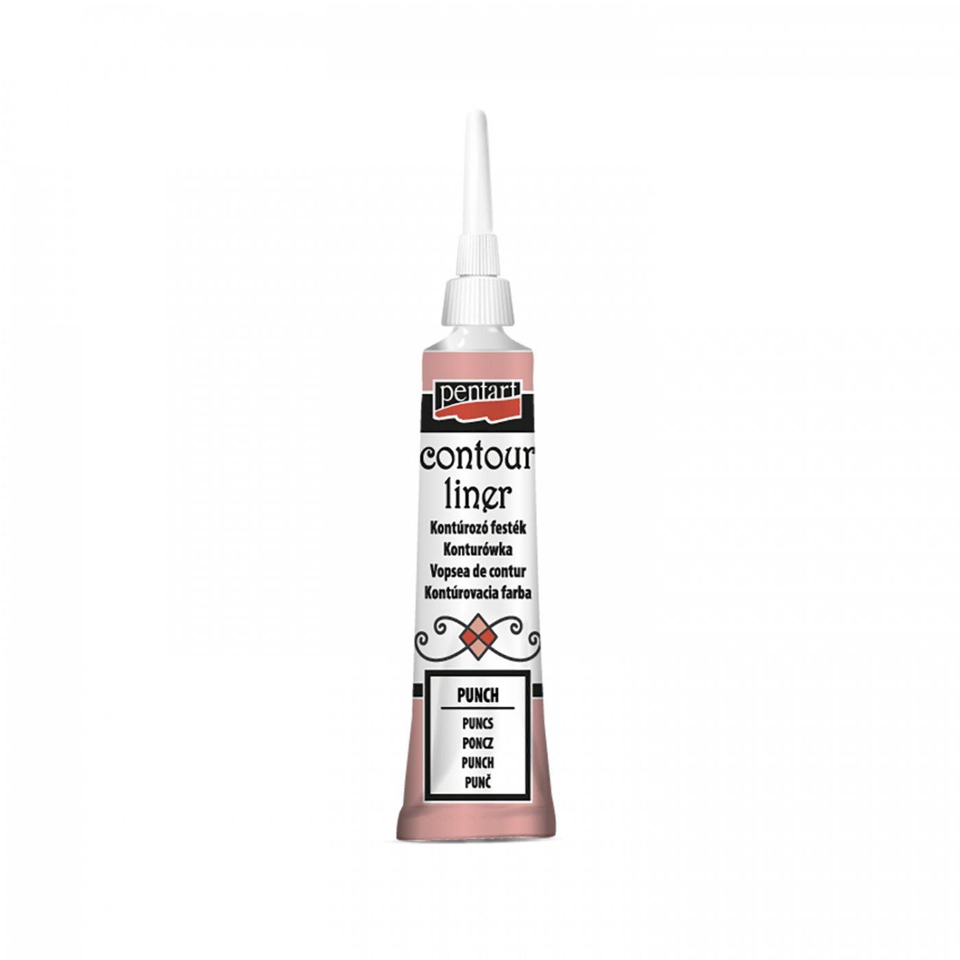 Kontúrovacia farba, trblietavá punčová, 20 ml