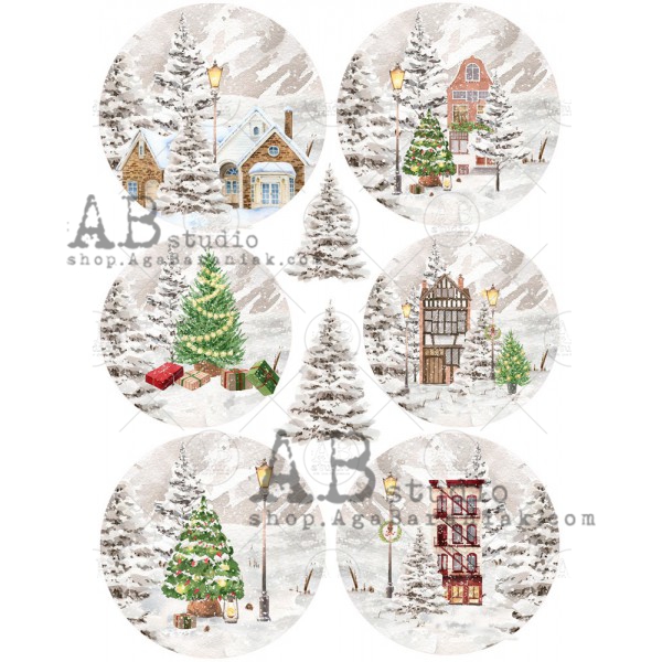 Ryžový papier na decoupage AB227