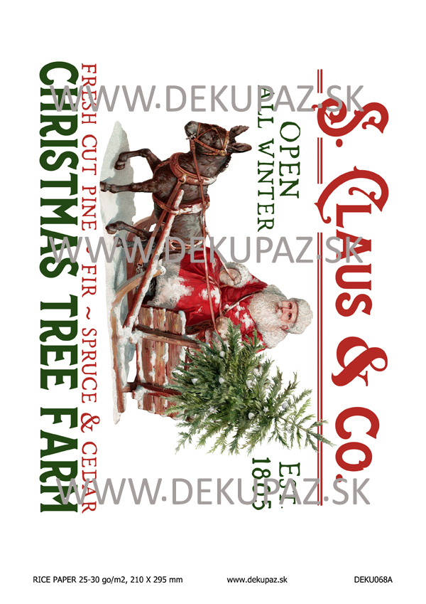  Ryžový papier na decoupage DEK068A