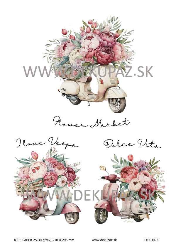  Ryžový papier na decoupage 