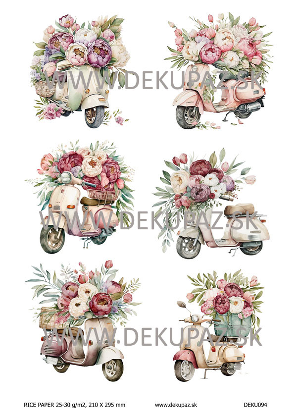  Ryžový papier na decoupage 