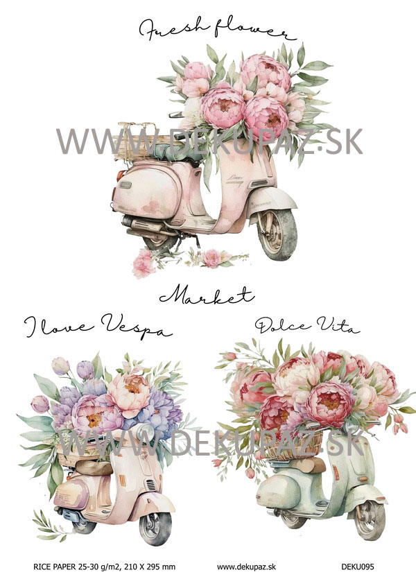  Ryžový papier na decoupage 