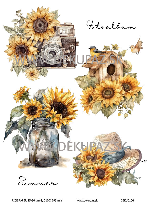  Ryžový papier na decoupage 