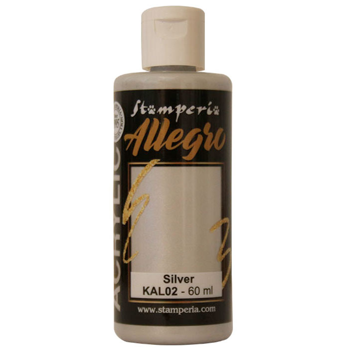 Allegro akrylová farba, strieborná