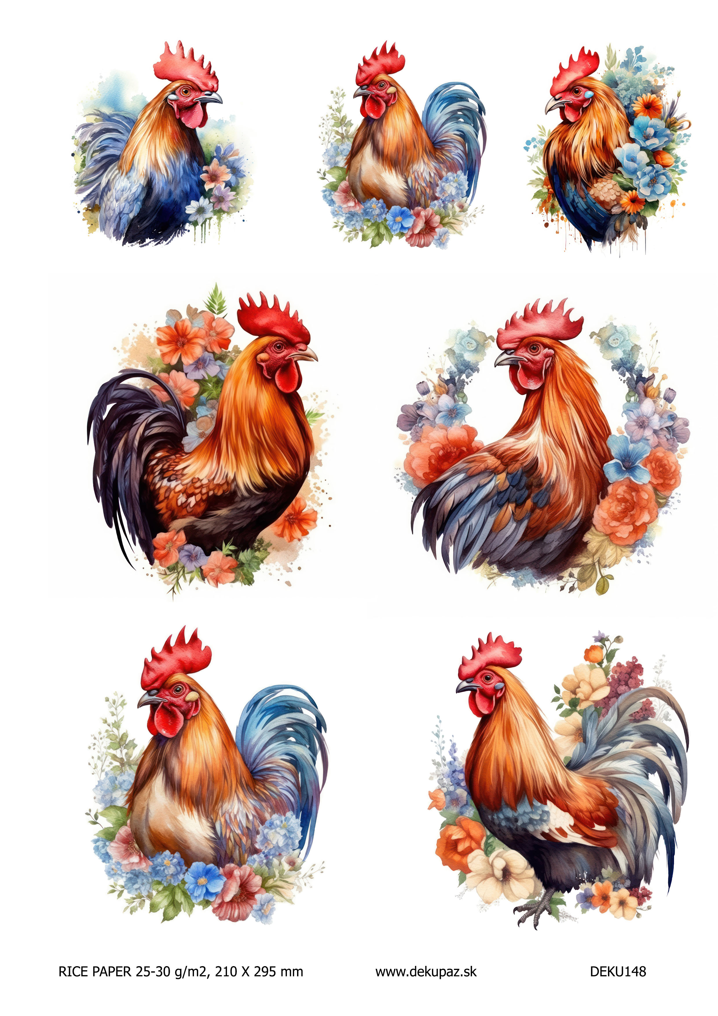  Ryžový papier na decoupage DEK148