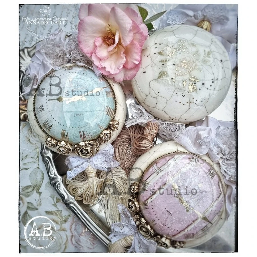 Pozlátený ryžový papier na decoupage AB1055