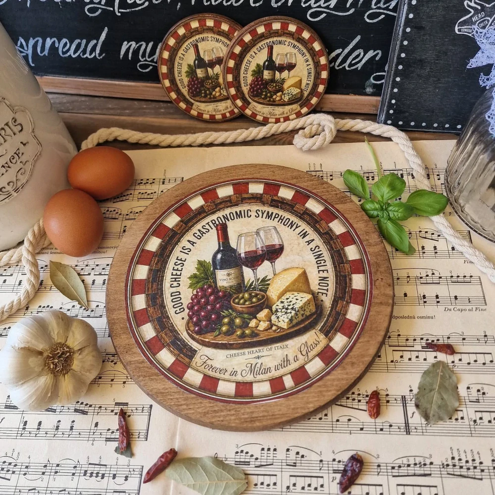 Ozdobná krájacia doska v provensálskom  štýle, 