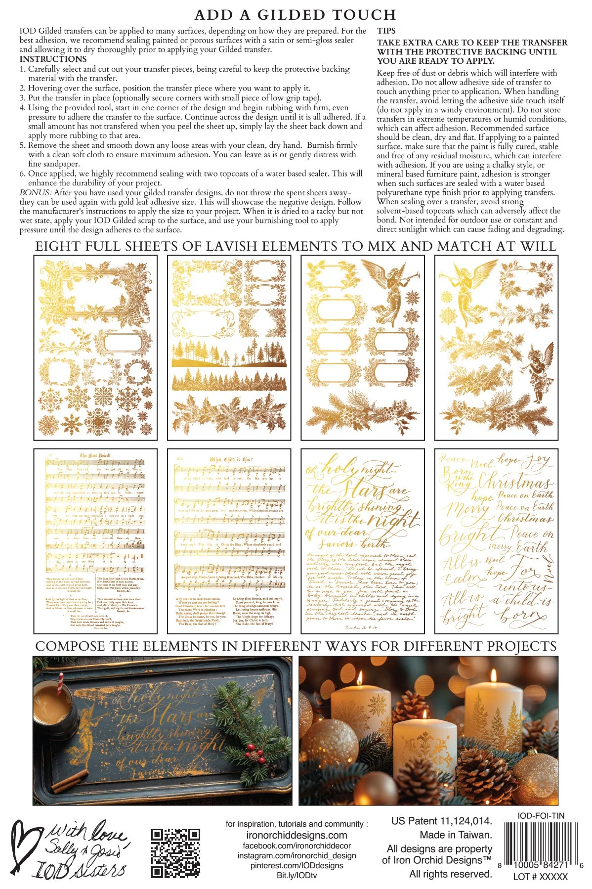 IOD transfer Tinsel GILDED