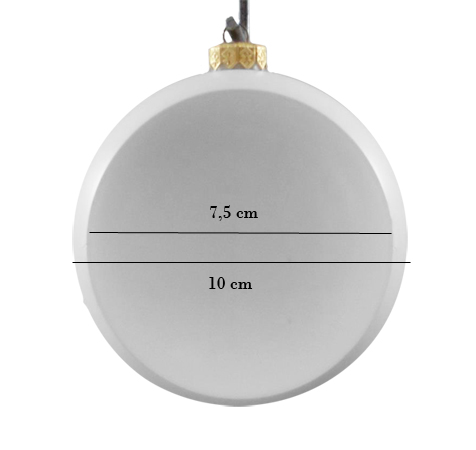 Biela plastová guľa na decoupage, konkávna, priemer 10 cm