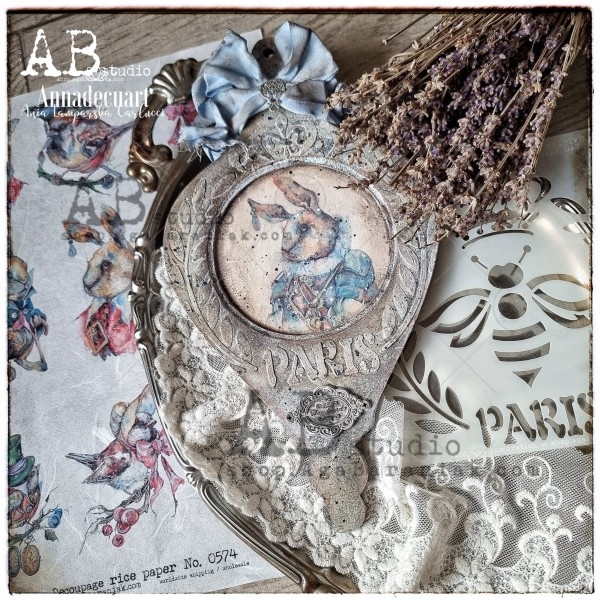 Ryžový papier na decoupage AB574