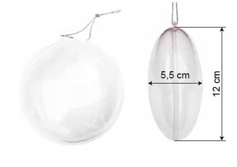 Priehľadný akrylový medailon 12 cm, 5 ks