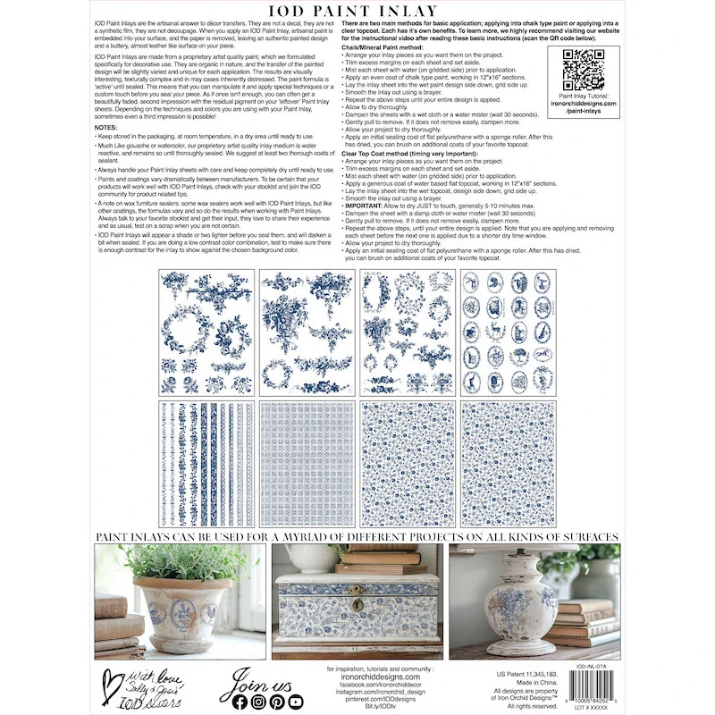 Transfer DELFT TRADITIONS AZURE Paint Inlay