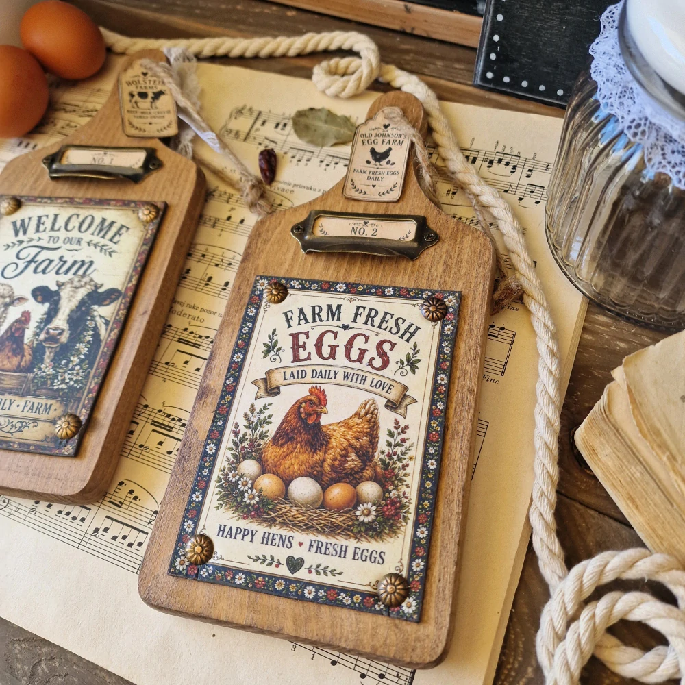 Ozdobné krájacie dosky vo vidieckom štýle, 2 ks