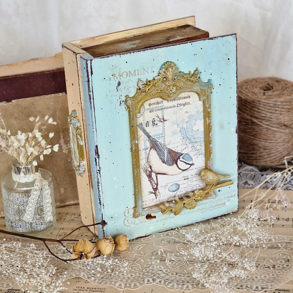 Drevená krabica, tvar kniha